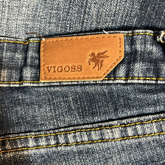 VIGOSS Slightly Weathered Straight Leg Blue Jeans - Picture 6 of 6